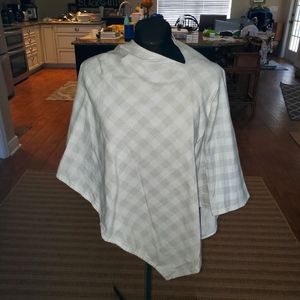 Soft flannel fleece poncho/wrap